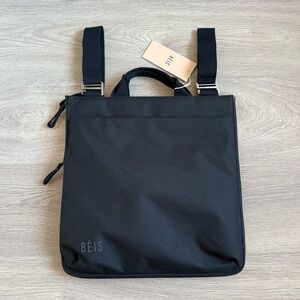 🆕 BÉIS Black Convertible Luggage Vest Travel Bag